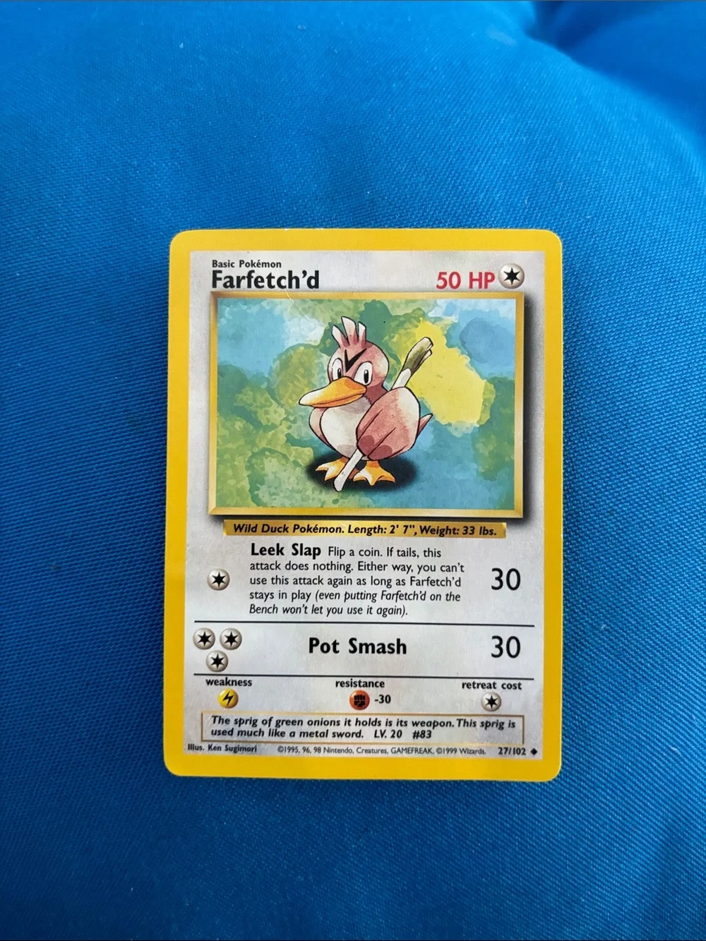 Pokémon Cards Farfetch’d HP 50 1995,1996,1998 Common Type Pokemon NWOTS